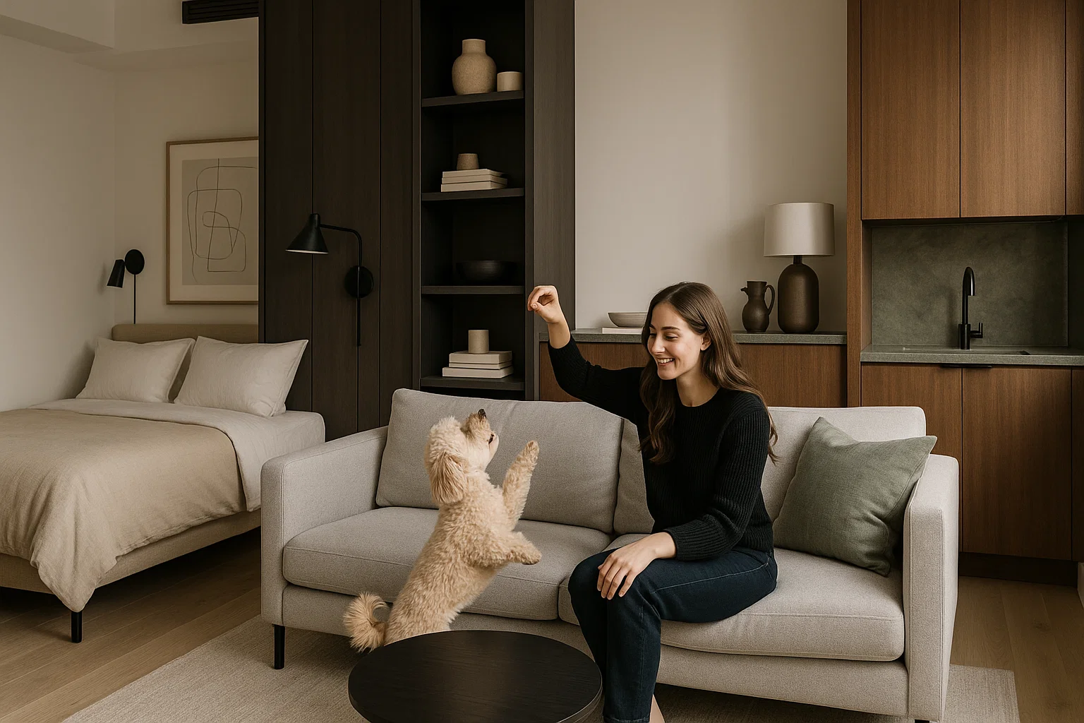 The Ultimate Downsize: How This 350 Sq Ft Manhattan Studio Has Room For Absolutely Everything!
